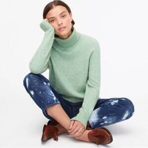 J.Crew | Women’s Green Wool/Alpaca Blend Turtleneck Sweater Size XXS